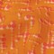 1 Yard Linen and Rayon Woven Orange and Pink Dot Lines Spot of Sunshine Print